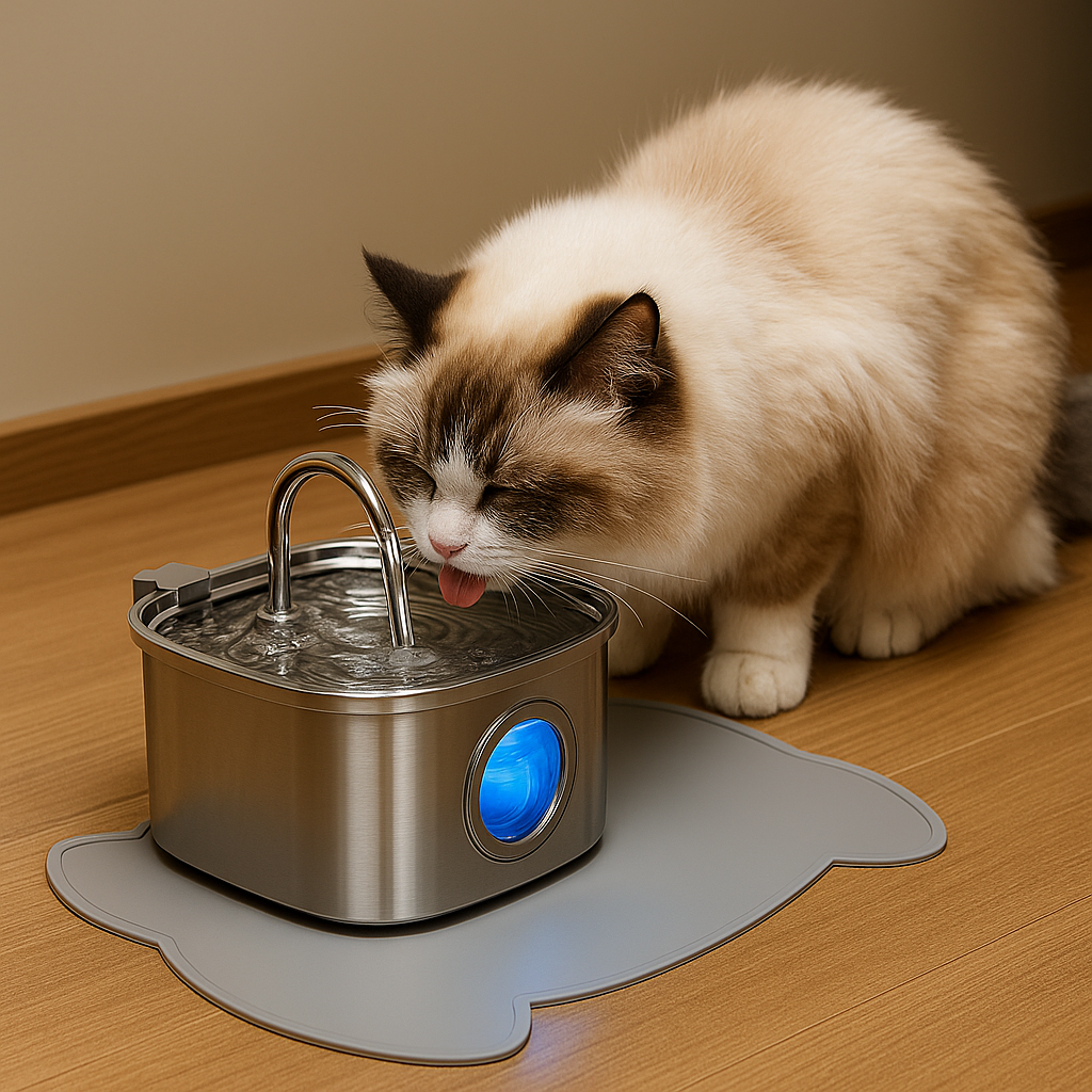 Antisprutmatte for Kattella vannfontene